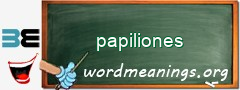 WordMeaning blackboard for papiliones